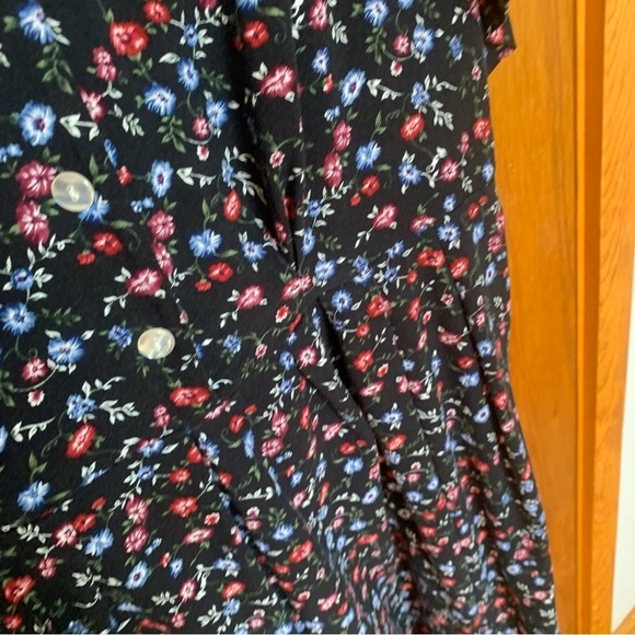 Kathie Lee plus Collection Black Floral Printed Dress midi size 18 vintage - Picture 9 of 10